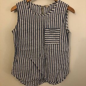 J. Crew Sleeveless Pocket Front Blouse
